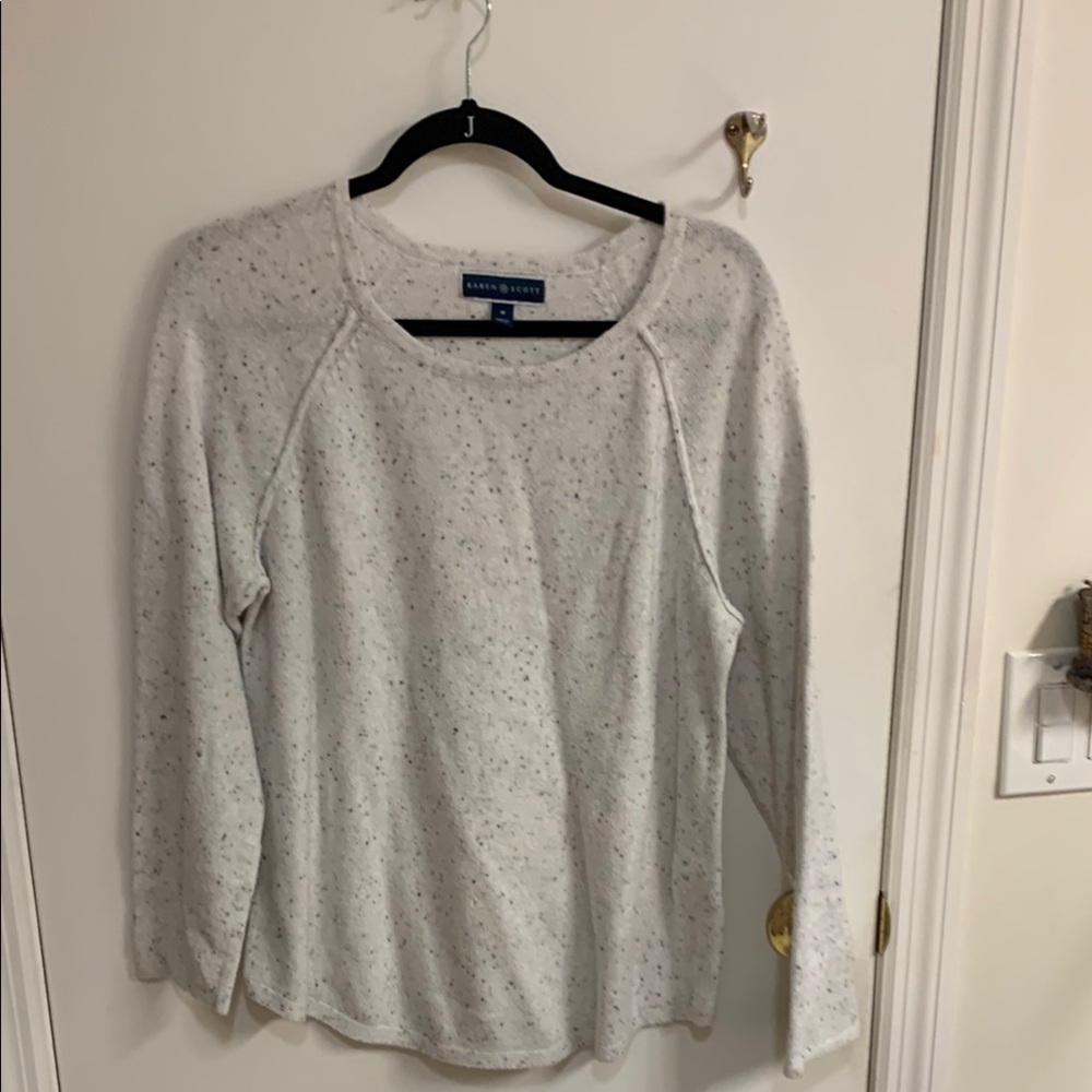 LOFT White Speckled Sweater
